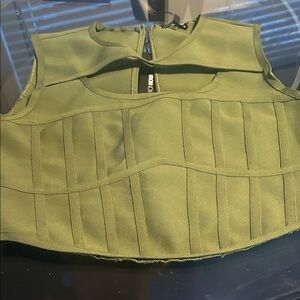 Olive Green Sleeveless Top